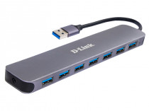 USB хаб D-LINK (B1A) Концентратор с 7 портами USB 3.0 (1 порт с поддержкой режима быстрой зарядки) (452260) (465406) (DUB-1370/B2A)