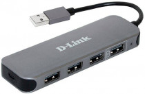 USB хаб D-LINK USB 2.0 DUB-H4 4порт. черный (DUB-H4/E1A)