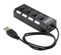 USB хаб GEMBIRD USB 2.0 с подсветкой и выключателем, 4 порта, блистер (UHB-243-AD)