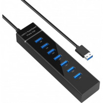 USB хаб KS-IS 1xUSB 3.0 6xUSB 2.0 F в USB 3.0 Type A M с БП (KS-569)
