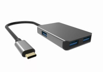 USB хаб VCOM USB 3.1 Type-Cm --> 4 port USB3.0(f) Aluminum Shell (DH310B)