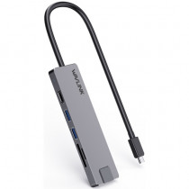 Док-станция WAVLINK Docking Station USB-C Travel Mini/100W PowerDelivery/ 1xUSB3.0/1xUSB2.0/1xHDMI 4K 30HZ/1xGigabit LAN (WL-UHP3409)