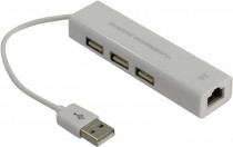 USB хаб GREENCONNECT USB 2.0 на 3 порта + 10/100Mbps Ethernet Network (GCR-AP03)