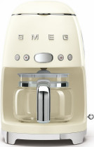 Кофеварка SMEG капельная 50's Style, молотый, 1.4л, дисплей, кремовый, 1050Вт (DCF02CREU)