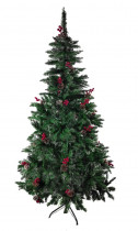 Ель CHRISTMAS новогодняя искусственная (6056-1) 1.5 м с шишками и рябиной
