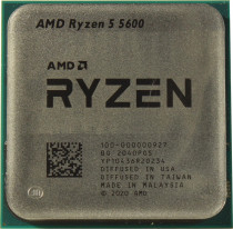 Процессор AMD Socket AM4, Ryzen 5 5600, 6-ядерный, 3500 МГц, Turbo: 4400 МГц, Vermeer, Кэш L2 - 3 Мб, L3 - 32 Мб, 7 нм, 65 Вт, OEM (100-000000927)