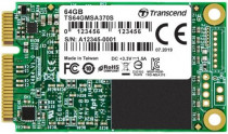 SSD накопитель TRANSCEND 64 Гб, внутренний SSD, mSATA (mini SATA), чтение: 520 Мб/сек, запись: 100 Мб/сек, MLC, MSA370S (TS64GMSA370S)
