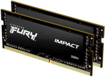 Комплект памяти KINGSTON 64 Гб, 2 модуля DDR4, 21300 Мб/с, CL16, 1.2 В, XMP профиль, 2666MHz, Fury Impact, SO-DIMM, 2x32Gb KIT (KF426S16IBK2/64)