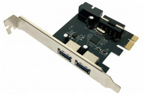 Контроллер ESPADA PCI-E, USB3.0 2+2 порта, oem (PCIeUSB2-2)