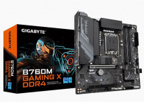 Материнская плата GIGABYTE Socket 1700, Intel B760, 4xDDR4, PCI-E 4.0, 2xM.2, 2500 Мбит/с, 3xUSB 3.2 Gen1, HDMI, DisplayPort, mATX (B760M GAMING X DDR4)