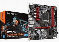 Материнская плата GIGABYTE Socket 1700, Intel B760, 2xDDR4, PCI-E 4.0, 2xM.2, 2500 Мбит/с, 3xUSB 3.2 Gen1, USB 3.2 Gen1 Type-C, HDMI, DisplayPort, mATX (B760M GAMING DDR4)