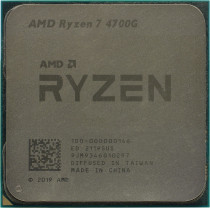 Процессор AMD Socket AM4, Ryzen 7 4700G, 8-ядерный, 3600 МГц, Turbo: 4400 МГц, Cezanne, Кэш L2 - 4 Мб, L3 - 8 Мб, Radeon Vega 8, 7 нм, 65 Вт, OEM (100-000000146)