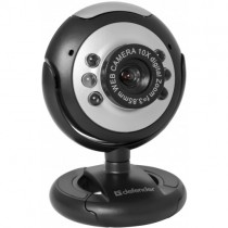 Веб камера DEFENDER 640x480, USB 2.0, 0.30 млн пикс., ручная фокусировка, встроенный микрофон, крепление на мониторе, C-110 (63110)