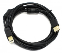 Кабель 5BITES EXPRESS USB2.0 / AM-BM / FERRITES / 5M / BLACK (UC5010-050A)