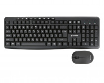 Клавиатура + мышь GEMBIRD беспров. черн, м/медиа, 113кл. 2.4ГГц, 1000 DPI (270807) (KBS-9400)