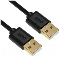 Кабель GREENCONNECT 2.0m USB 2.0, AM/AM, черный, 28/28 AWG, экран, армированный, морозостойкий, (GCR-UM5M-BB2S-2.0m)