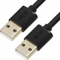 Кабель GREENCONNECT GCR 3.0m USB 2.0, AM/AM, черный, позолоченные контакты, 28/28 AWG, экран, армированный, морозостойкий (GCR-UM5M-BB2SG-3.0m)
