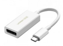 Адаптер UGREEN MM130 (40372) USB-C to DisplayPort Adapter. Цвет: белый MM130 (40372) USB-C to DisplayPort Adapter - White (40372_)