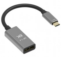 Адаптер VCOM USB Type-Cm---->DP(f) 1.4v, 8K@ 60Hz, Alum Shell (CU480M)