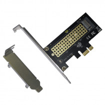 Переходник ORIENT PCI-Ex1-M.2 M-key NVMe SSD, тип 2230/2242/2260/2280, 2 планки крепления в комплекте (31152) (C302E)