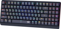 Клавиатура REDRAGON Dragonwarrior чёрная беспроводная игровая (slim, OUTEMU Blue, USB, RGB подсветка, 94 кл., 1600 мАч) (70520)