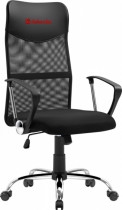 Кресло DEFENDER ATX Офисное черное (сетка, ткань, хром) (64338)