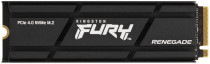 SSD накопитель KINGSTON Fury Renegade, 500GB, M.2 22x80mm, NVMe, PCIe 4.0 x4, 3D TLC, R/W 7300/3900MB/s, IOPs 450 000/900 000, TBW 500, DWPD 0.55, with Heat Spreader (SFYRSK/500G)