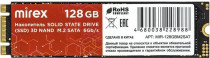 SSD накопитель MIREX 128GB N535N, M.2 2280, SATA III, [R/W - 500/400 MB/s] TLC (13640-128GBM2SAT)