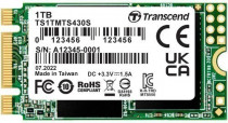 SSD накопитель TRANSCEND 430S, 1TB, M.2(22x42mm), SATA3, 3D TLC, R/W 560/520MB/s, IOPs 85 000/85 000, TBW 560, DWPD 0.3 (TS1TMTS430S)