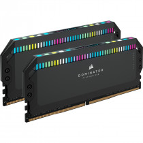 Комплект памяти CORSAIR 64 Гб, 2 модуля DDR5, 44800 Мб/с, CL40-40-40-77, 1.25 В, XMP профиль, радиатор, подсветка, 5600MHz, Dominator Platinum, 2x32Gb KIT (CMT64GX5M2X5600C40)