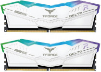 Комплект памяти TEAM GROUP 32 Гб, 2 модуля DDR5, 56000 Мб/с, CL34-42-42-84, 1.4 В, XMP профиль, радиатор, подсветка, 7000MHz, Team T-Force Delta RGB White, 2x16Gb KIT (FF4D532G7000HC34ADC01)