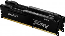 Комплект памяти KINGSTON 16 Гб, 2 модуля DDR3, 12800 Мб/с, CL10, 1.5 В, радиатор, 1600MHz, Beast Black, 2x8Gb KIT (KF316C10BBK2/16)