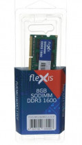 Память FLEXIS 8 Гб, DDR3, 12800 Мб/с, 1.35 В, 1600MHz, SO-DIMM (FUS38G1600CL11LV)