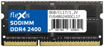 Память FLEXIS 8 Гб, DDR4, 19200 Мб/с, 1.2 В, 2400MHz, SO-DIMM (FUS48G2400CL17)
