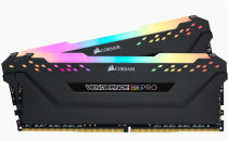 Комплект памяти CORSAIR 16 Гб, 2 модуля DDR4, 28800 Мб/с, CL16-19-19-36, 1.35 В, XMP профиль, радиатор, подсветка, 3600MHz, Vengeance RGB PRO, 2x8Gb KIT (CMW16GX4M2D3600C16)