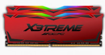 Комплект памяти OCPC 16 Гб, 2 модуля DDR4, 28800 Мб/с, CL18-20-20-40, 1.35 В, XMP профиль, радиатор, подсветка, 3600MHz, X3 RGB Red, 2x8Gb KIT (MMX3A2K16GD436C18RE)