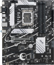 Материнская плата ASUS Socket 1700, Intel B760, 4xDDR4, PCI-E 5.0, PCI-E 4.0, 4xM.2, 2500 Мбит/с, USB 3.2 Gen1, 2xUSB 3.2 Gen2, USB 3.2 Gen2x2 Type-C, HDMI, DisplayPort, ATX (PRIME B760-PLUS D4)