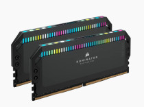 Комплект памяти CORSAIR 64 Гб, 2 модуля DDR5, 41600 Мб/с, CL40-40-40-77, 1.25 В, XMP профиль, радиатор, подсветка, 5200MHz, Dominator Platinum, 2x32Gb KIT (CMT64GX5M2B5200C40)