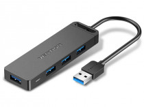 USB хаб VENTION OTG USB 3.0 на 4 порта Черный - 1м. (CHLBF)
