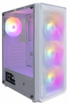 Корпус 1STPLAYER FD3 White / ATX / 4x120mm LED fans inc. / (FD3-WH-4F1-W)