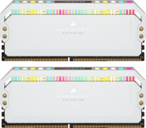 Комплект памяти CORSAIR 32 Гб, 2 модуля DDR5, 44800 Мб/с, CL36-36-36-76, 1.25 В, XMP профиль, радиатор, подсветка, 5600MHz, Dominator Platinum White, 2x16Gb KIT (CMT32GX5M2B5600C36W)