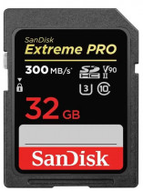 Карта памяти SANDISK 32 Гб, SDHC, Secure Digital HC, чтение: 300 Мб/с, Extreme Pro (SDSDXDK-032G-GN4IN)
