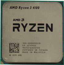 Процессор AMD AM4, Ryzen 3 4100, 4-ядерный, 3800 МГц, Turbo: 4000 МГц, Renoir, Кэш L2 - 2 Мб, L3 - 4 Мб, 7 нм, 65 Вт, OEM + кулер (100-100000510MPK)