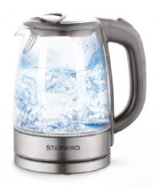 Чайник электрический STARWIND 1.7л. 2200Вт серый/серебристый (корпус: стекло) (SKG2315)