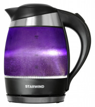 Чайник электрический STARWIND 1.8л. 2200Вт фиолетовый/черный (корпус: стекло) (SKG2217)