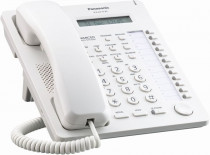 Телефон PANASONIC аналоговый системный, совместимость с АТС (кроме KX-TDA100D), ЖК-дисплей с поддержкой кириллицы (1 строка), спикерфон, 12 программируемых кнопок c двухцветной индикацией, белый (KX-AT7730RU)