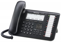 Телефон PANASONIC цифровой системный, ЖК-дисплей, спикерфон, совместимость с АТС: серия TDA/TDE/NCP/NS (KX-DT546RU-B)