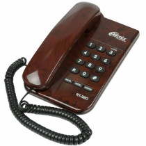 Телефон RITMIX RT-320 coffee marble проводной {повторный набор номера, настенная установка,световой индикатор соединения, регулятор громкости} (15118552)