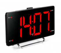 Радиобудильник HYUNDAI H-RCL246 черный LCD подсв:красная часы:цифровые FM (H-RCL246 red led)