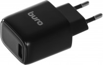 Сетевое зарядное устройство BURO сила тока 3 A, 1x USB, BUWG1 Black (BUWG18P100BK)